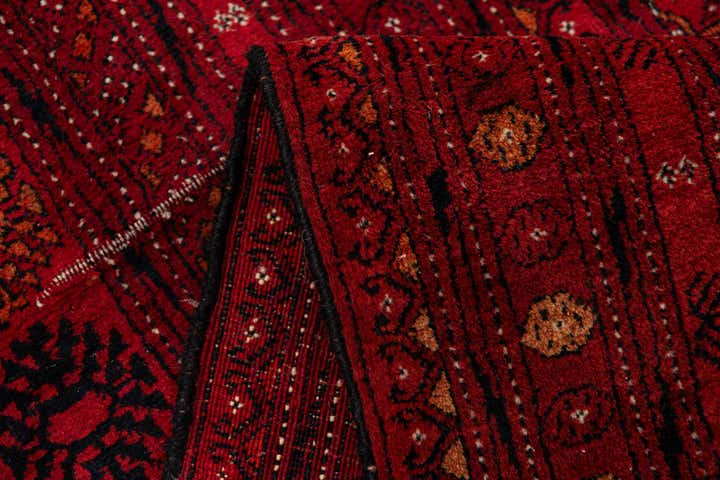 6' 9 x 9' 9 Hand Knotted Afghan Akhche Oriental Wool Rug