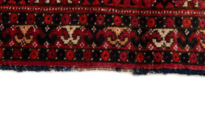 3' 4 x 4' 11 Hand Knotted Afghan Akhche Wool Rug