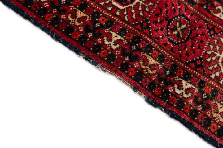 3' 4 x 4' 11 Hand Knotted Afghan Akhche Wool Rug