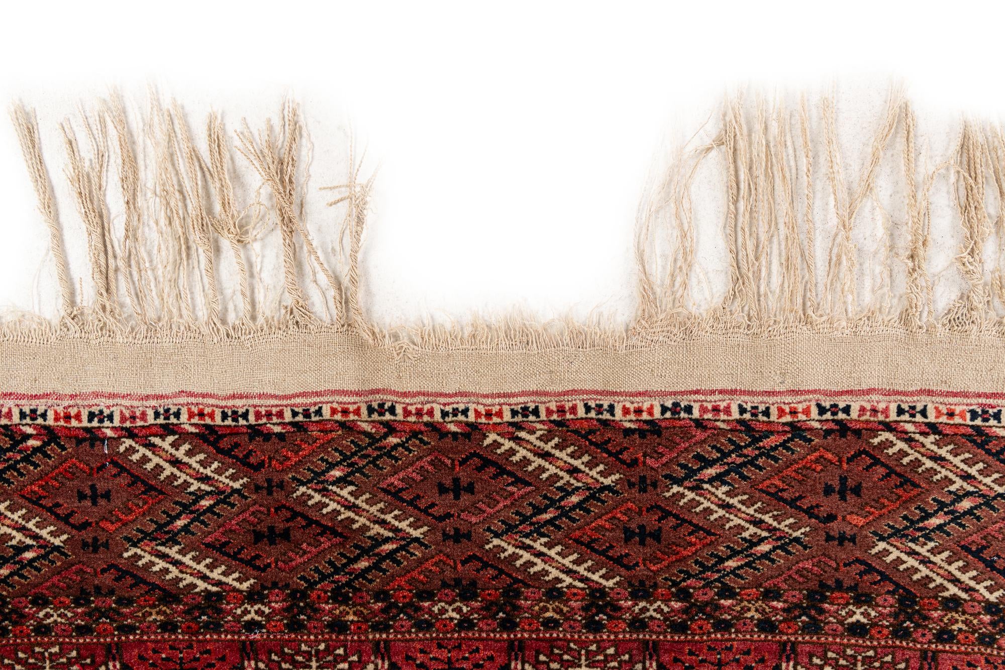 3' 4 x 4' 11 Hand Knotted Afghan Akhche Wool Rug