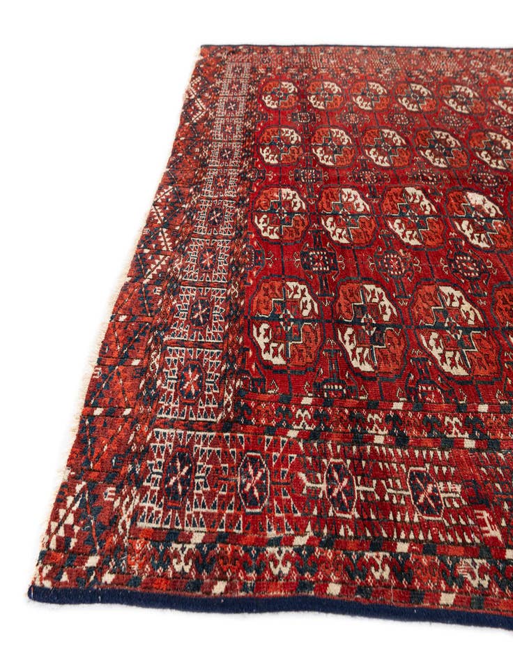 Detail image of 5' 8 x 7' 1  Hand Knotted Afghan Akhche Wool Rug