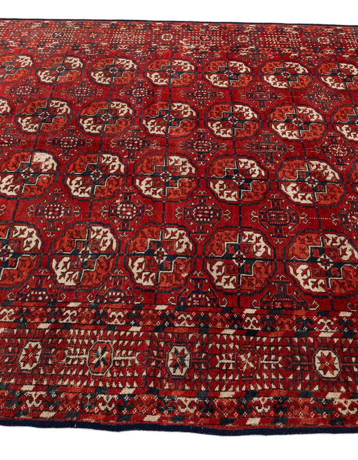 Detail image of 5' 8 x 7' 1  Hand Knotted Afghan Akhche Wool Rug