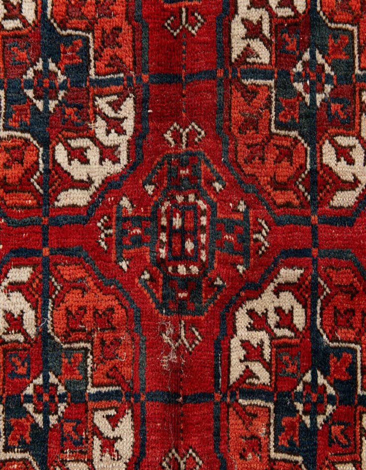Detail image of 5' 8 x 7' 1  Hand Knotted Afghan Akhche Wool Rug