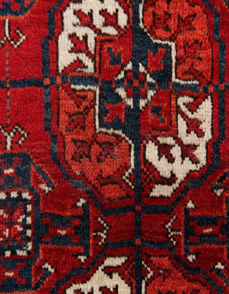 Detail image of 5' 8 x 7' 1  Hand Knotted Afghan Akhche Wool Rug