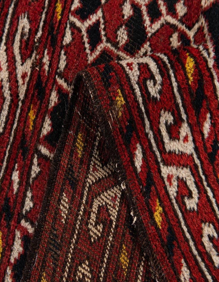 Detail image of 2' 8 x 4'  Hand Knotted Afghan Akhche Wool Rug