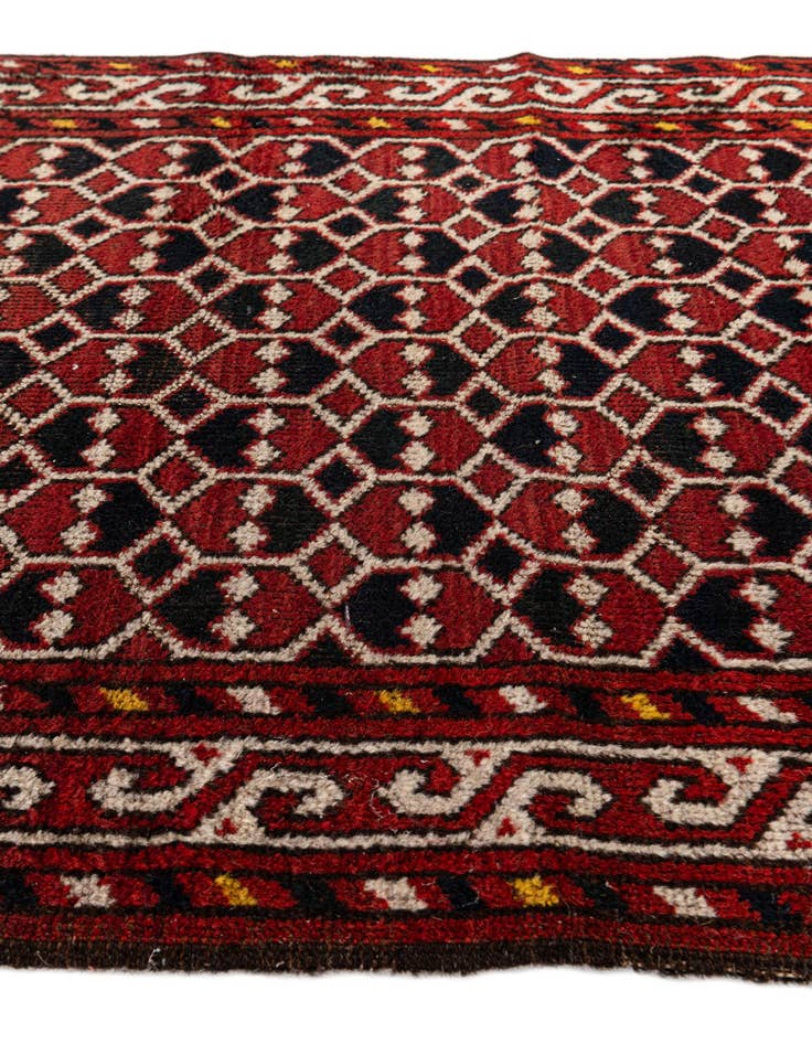 Detail image of 2' 8 x 4'  Hand Knotted Afghan Akhche Wool Rug