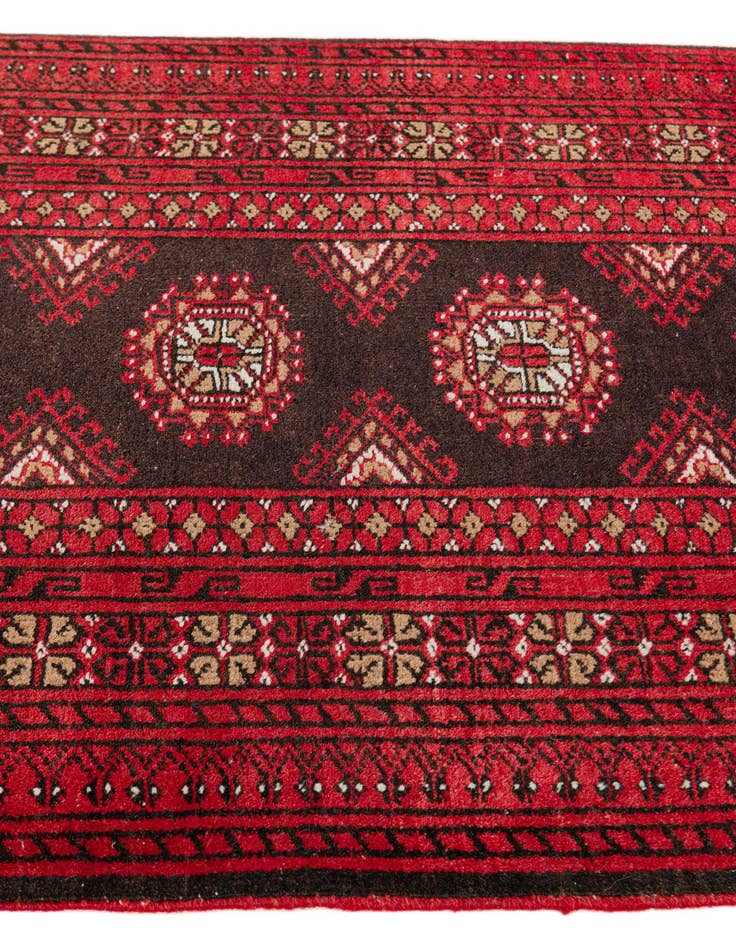 Detail image of 2' 8 x 4' 1  Hand Knotted Afghan Akhche Wool Rug