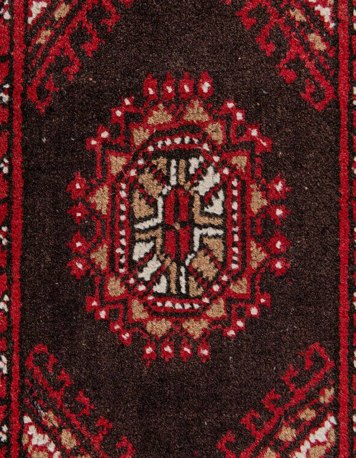 Detail image of 2' 8 x 4' 1  Hand Knotted Afghan Akhche Wool Rug
