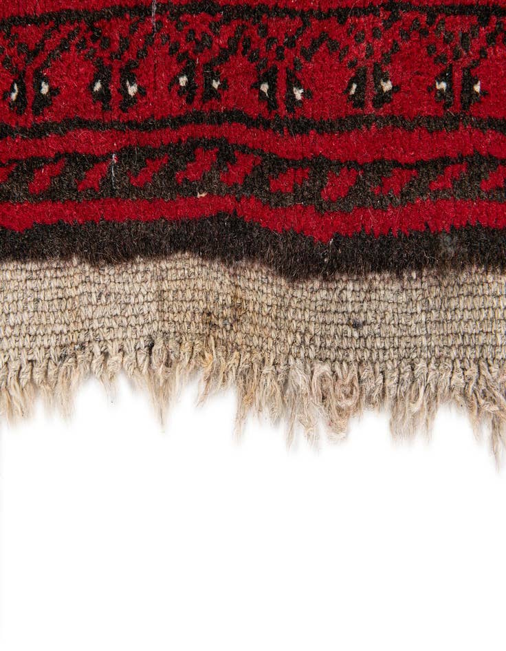 Detail image of 2' 8 x 4' 1  Hand Knotted Afghan Akhche Wool Rug