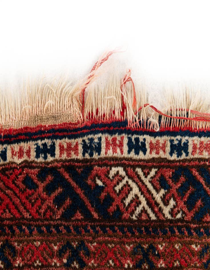 Detail image of 2' 10 x 4' 3  Hand Knotted Afghan Akhche Oriental Wool Rug