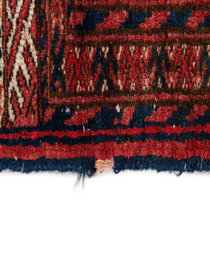 Detail image of 2' 10 x 4' 3  Hand Knotted Afghan Akhche Oriental Wool Rug