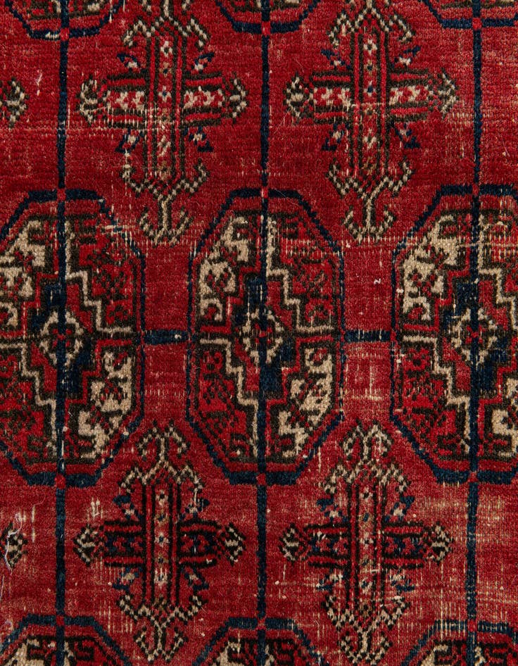 Detail image of 2' 10 x 4' 3  Hand Knotted Afghan Akhche Oriental Wool Rug