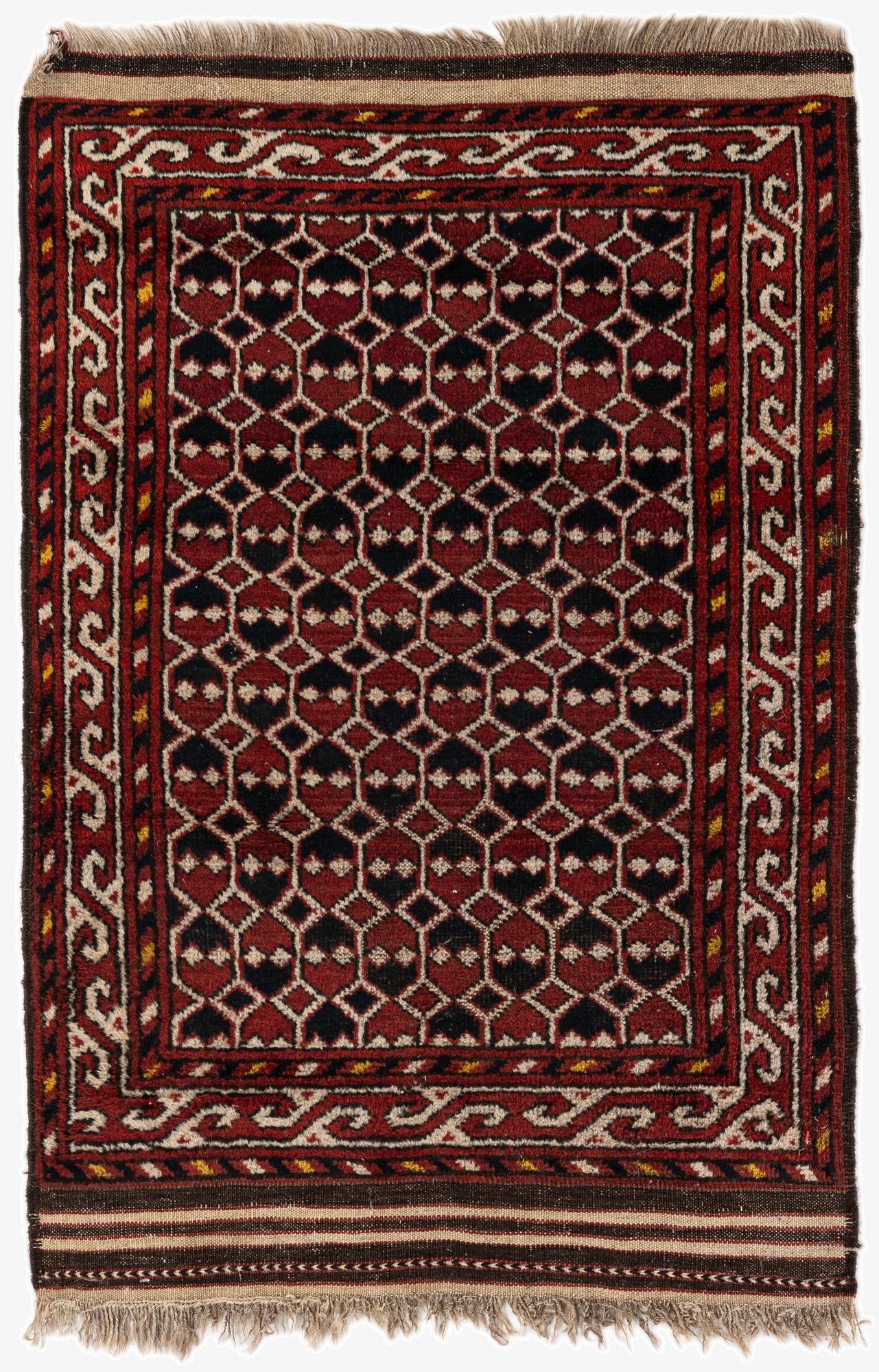 2' 8 x 4'  Hand Knotted Afghan Akhche Wool Rug