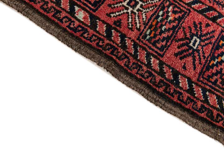 3' 11 x 6' 8 Hand Knotted Afghan Ersari Wool Rug