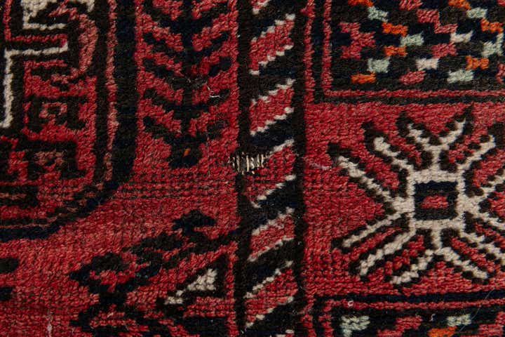 3' 11 x 6' 8 Hand Knotted Afghan Ersari Wool Rug