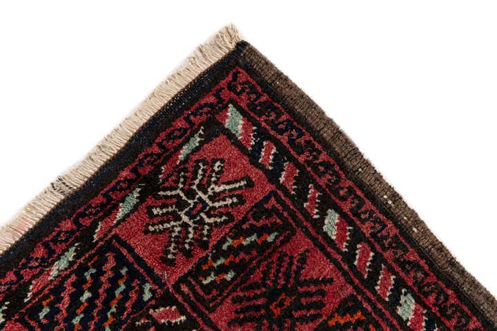 3' 11 x 6' 8 Hand Knotted Afghan Ersari Wool Rug