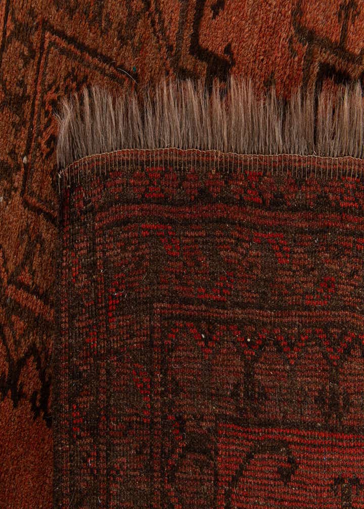 3' 7 x 6' 10 Hand Knotted Afghan Ersari Wool Rug