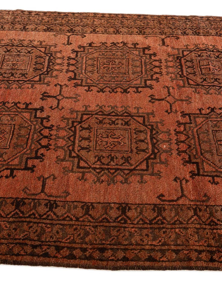 Detail image of 3' 7 x 6' 10 Hand Knotted Afghan Ersari Wool Rug