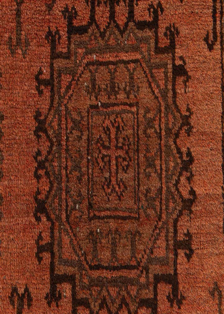 3' 7 x 6' 10 Hand Knotted Afghan Ersari Wool Rug