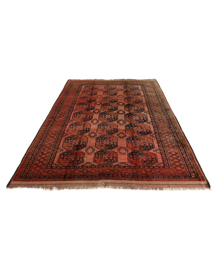 Detail image of 7' 8 x 11' 7  Hand Knotted Afghan Ersari Wool Rug