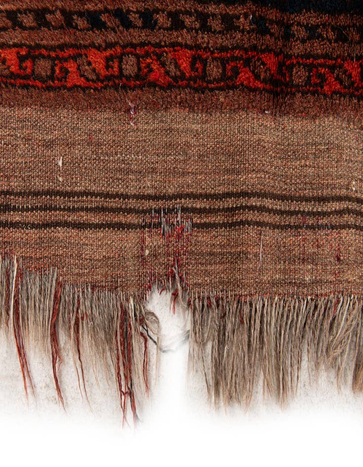 Detail image of 7' 8 x 11' 7  Hand Knotted Afghan Ersari Wool Rug