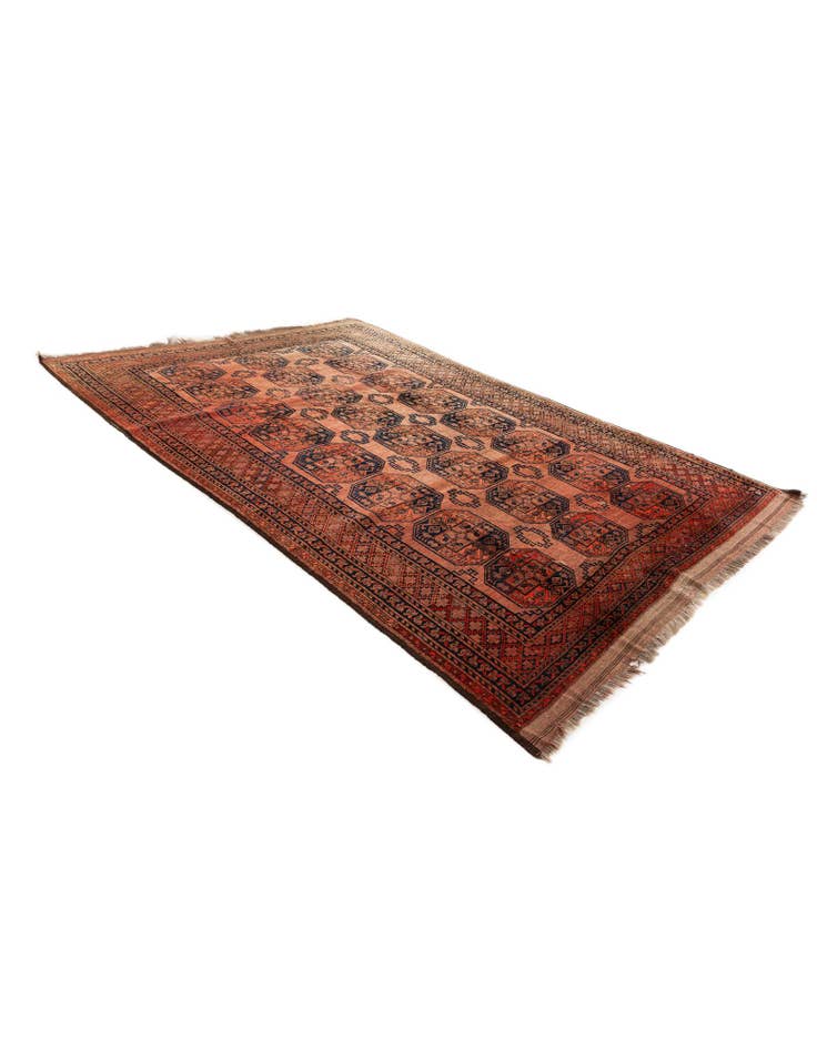 Detail image of 7' 8 x 11' 7  Hand Knotted Afghan Ersari Wool Rug