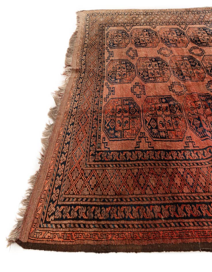 Detail image of 7' 8 x 11' 7  Hand Knotted Afghan Ersari Wool Rug