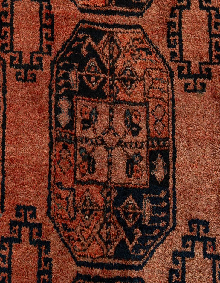 Detail image of 7' 8 x 11' 7  Hand Knotted Afghan Ersari Wool Rug