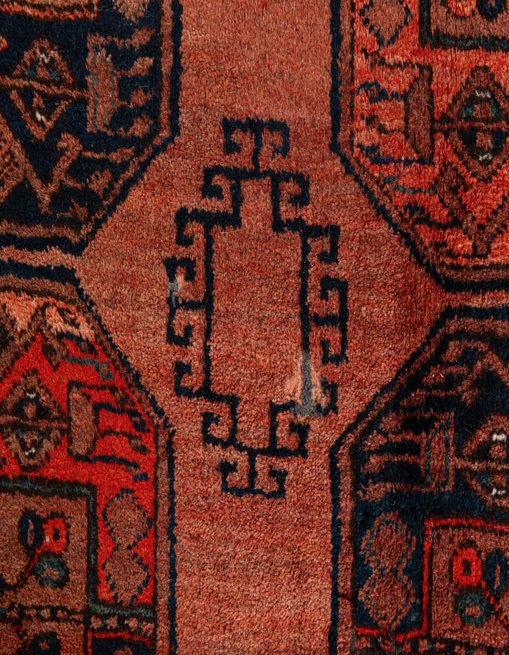 Detail image of 7' 8 x 11' 7  Hand Knotted Afghan Ersari Wool Rug
