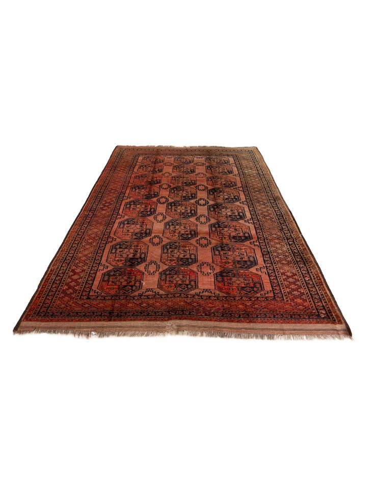 Detail image of 7' 8 x 11' 7  Hand Knotted Afghan Ersari Wool Rug