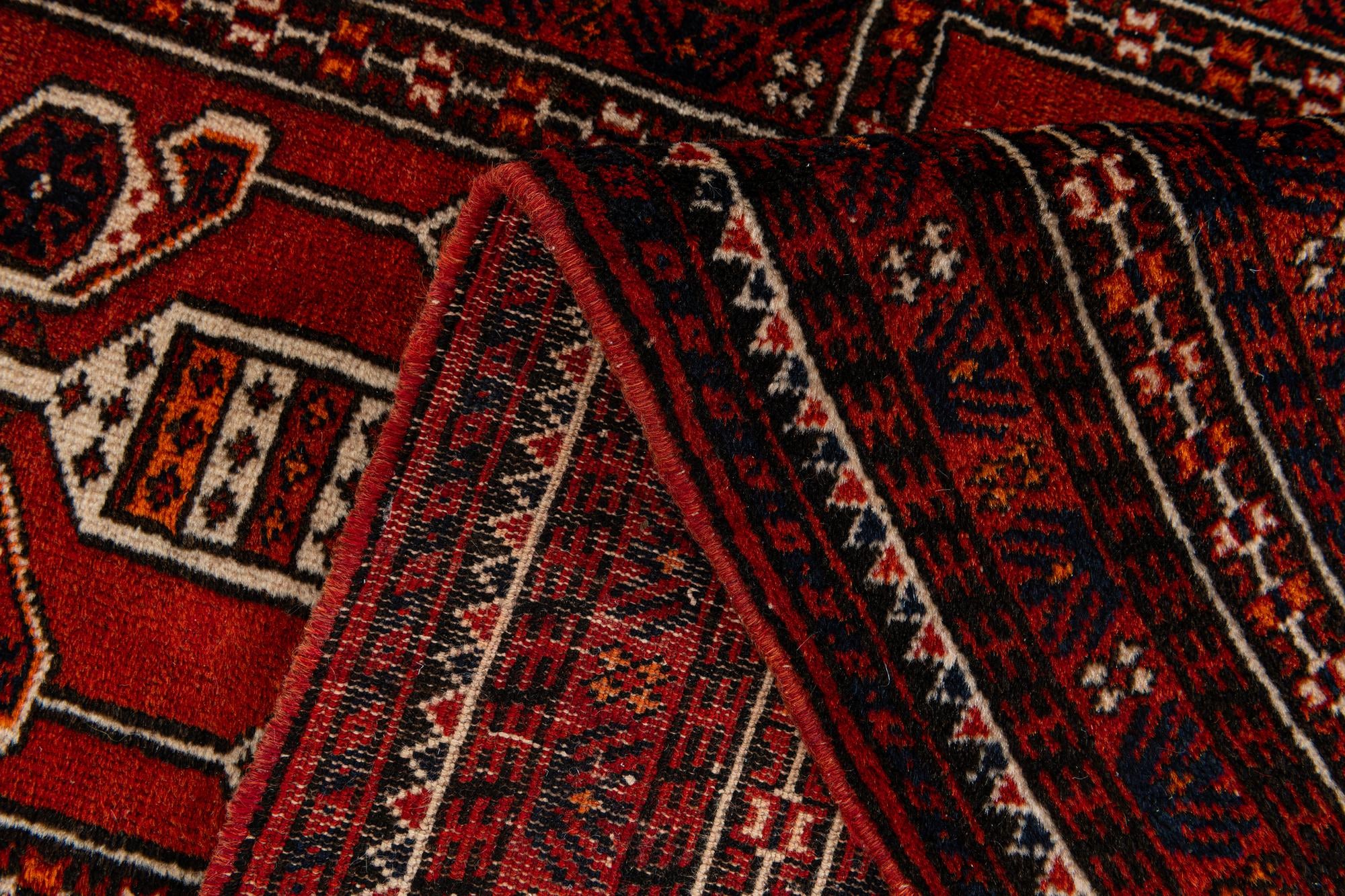 90cm x 155cm anudado a mano Afghan Ersari Alfombra Oriental Lana