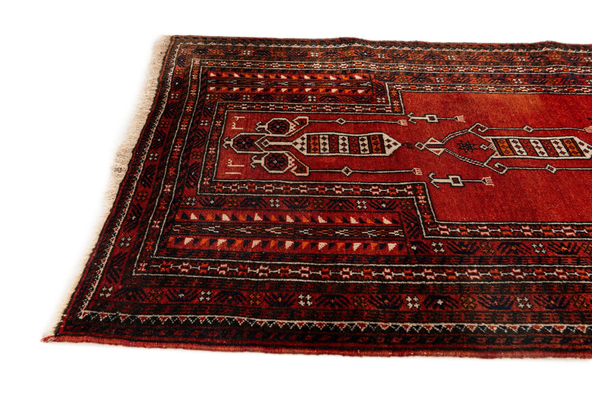 90cm x 155cm anudado a mano Afghan Ersari Alfombra Oriental Lana