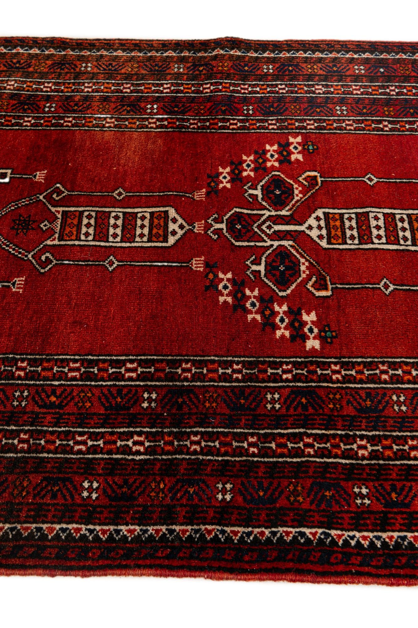 90cm x 155cm anudado a mano Afghan Ersari Alfombra Oriental Lana