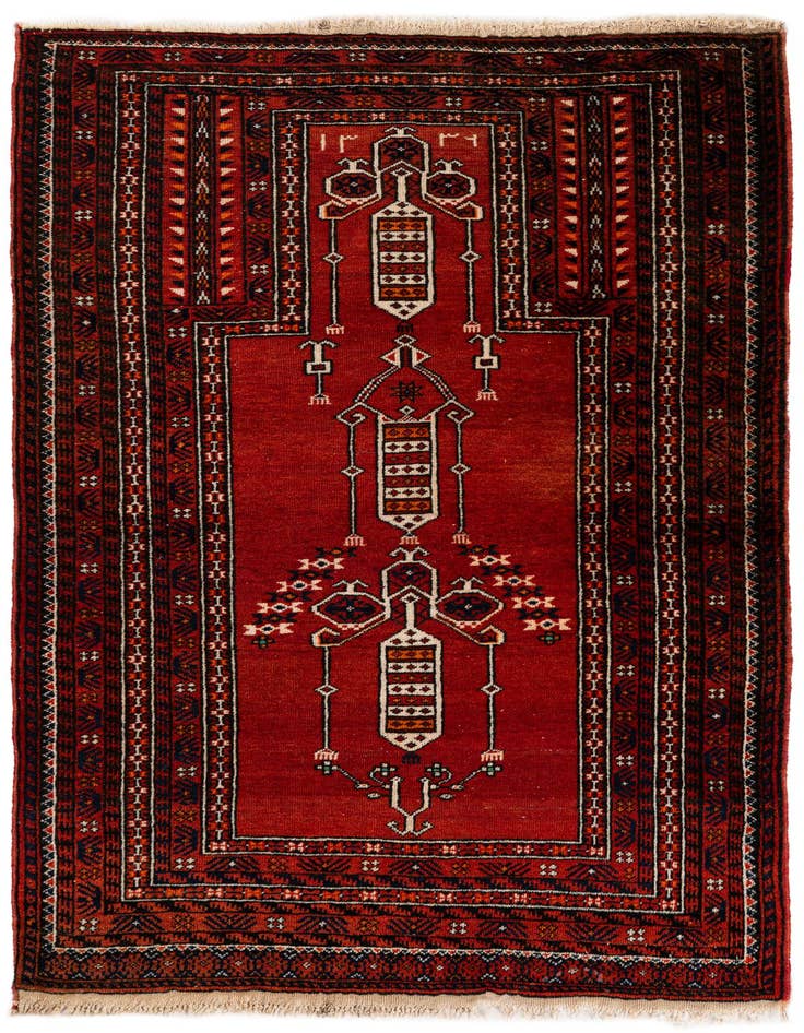 Detail image of 2' 11 x 5' 1 Hand Knotted Afghan Ersari Oriental Wool Rug