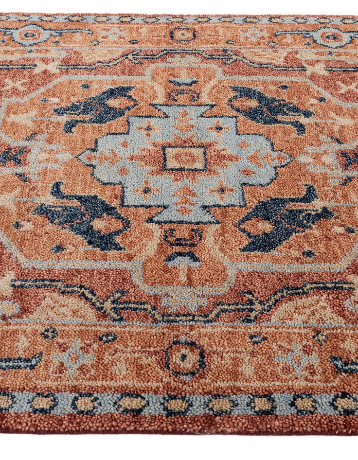 Detail image of 5' 1 x 7' 11  Hand Knotted Agra Wool Rug