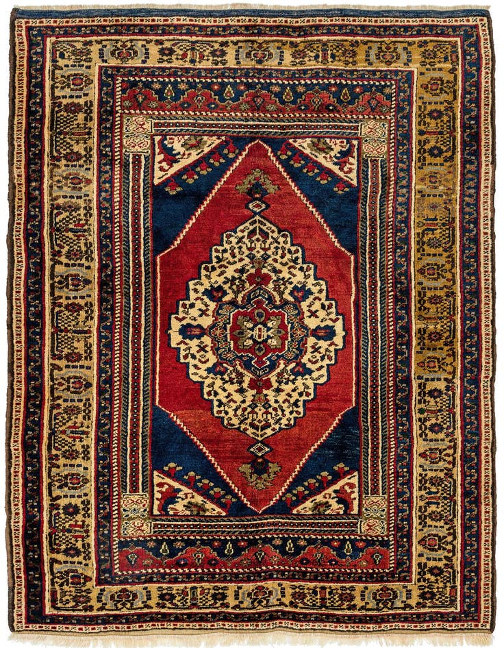 Detail image of 3' 9 x 5' 9 Hand Knotted Anatolian Wool Rug