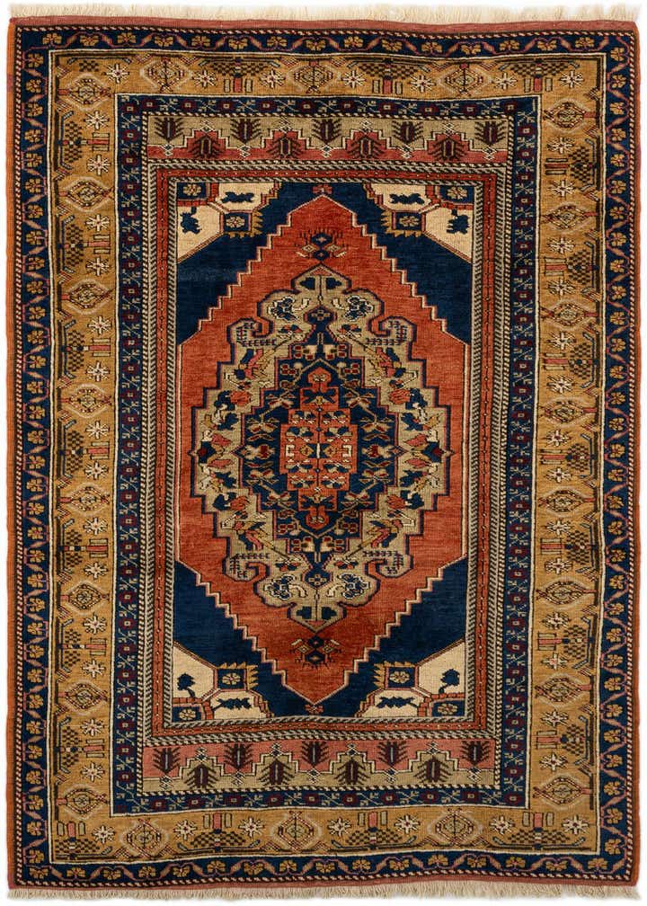 3' 10 x 6' 1 Hand Knotted Anatolian Wool Rug