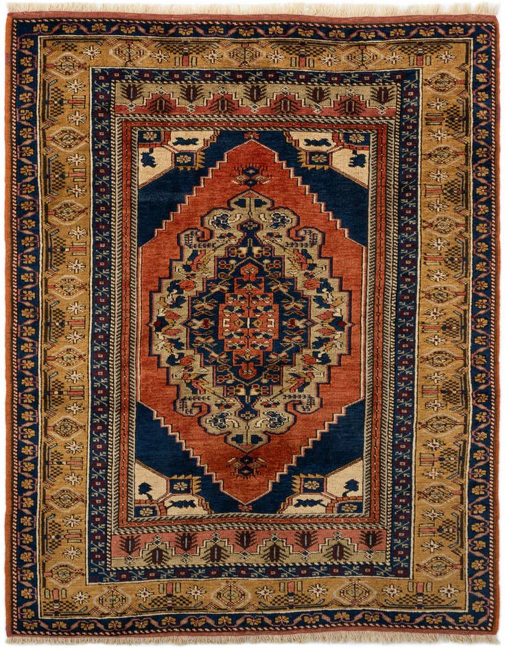 Detail image of 3' 10 x 6' 1 Hand Knotted Anatolian Wool Rug