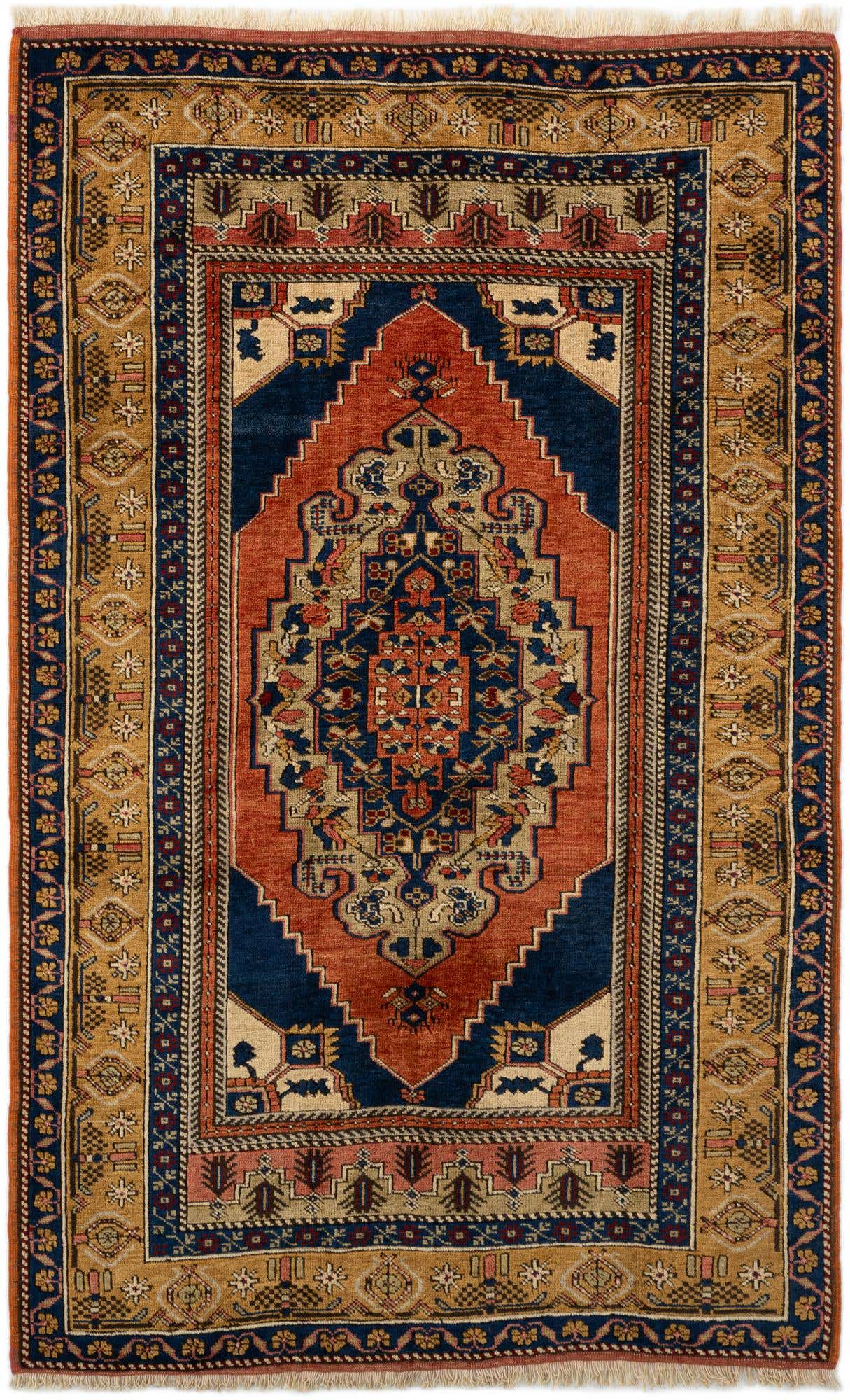3' 10 x 6' 1 Hand Knotted Anatolian Wool Rug