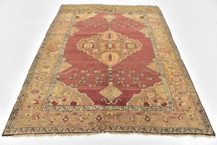 Detail image of 5' x 7' Hand Knotted Anatolian Oriental Wool Rug
