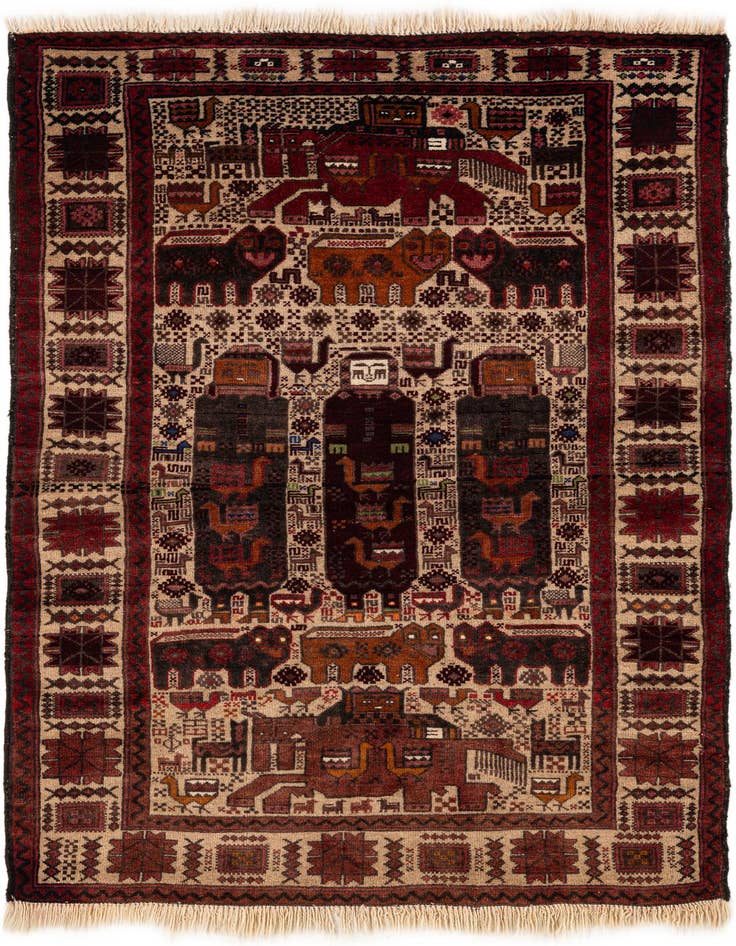 Detail image of 3' 3 x 5' 5 Hand Knotted Anatolian Wool Rug