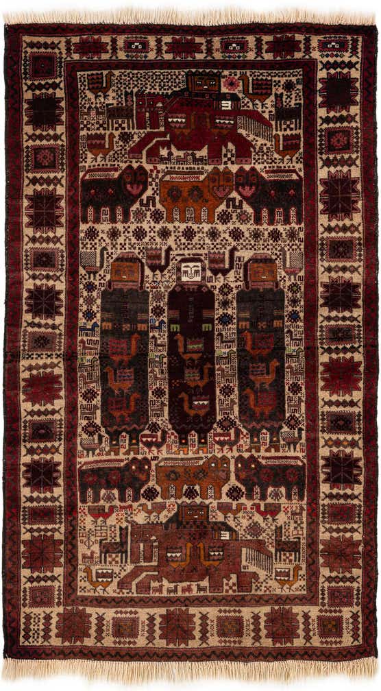 3' 3 x 5' 5 Hand Knotted Anatolian Wool Rug