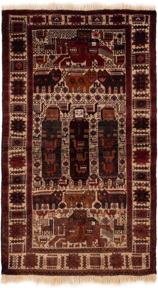 Detail image of 3' 3 x 5' 5 Hand Knotted Anatolian Wool Rug