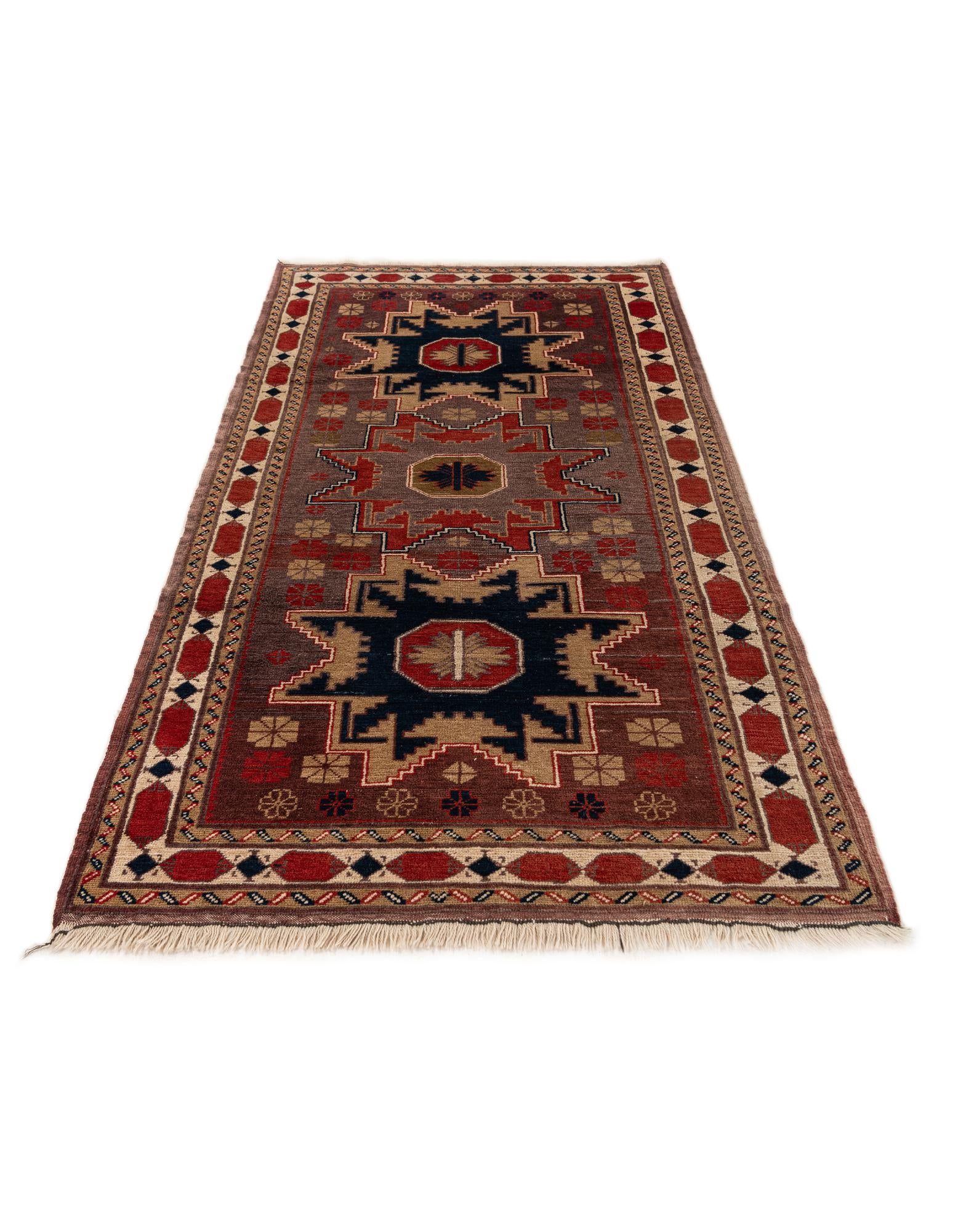3' 7 x 6' 8 Hand Knotted Anatolian Wool Rug