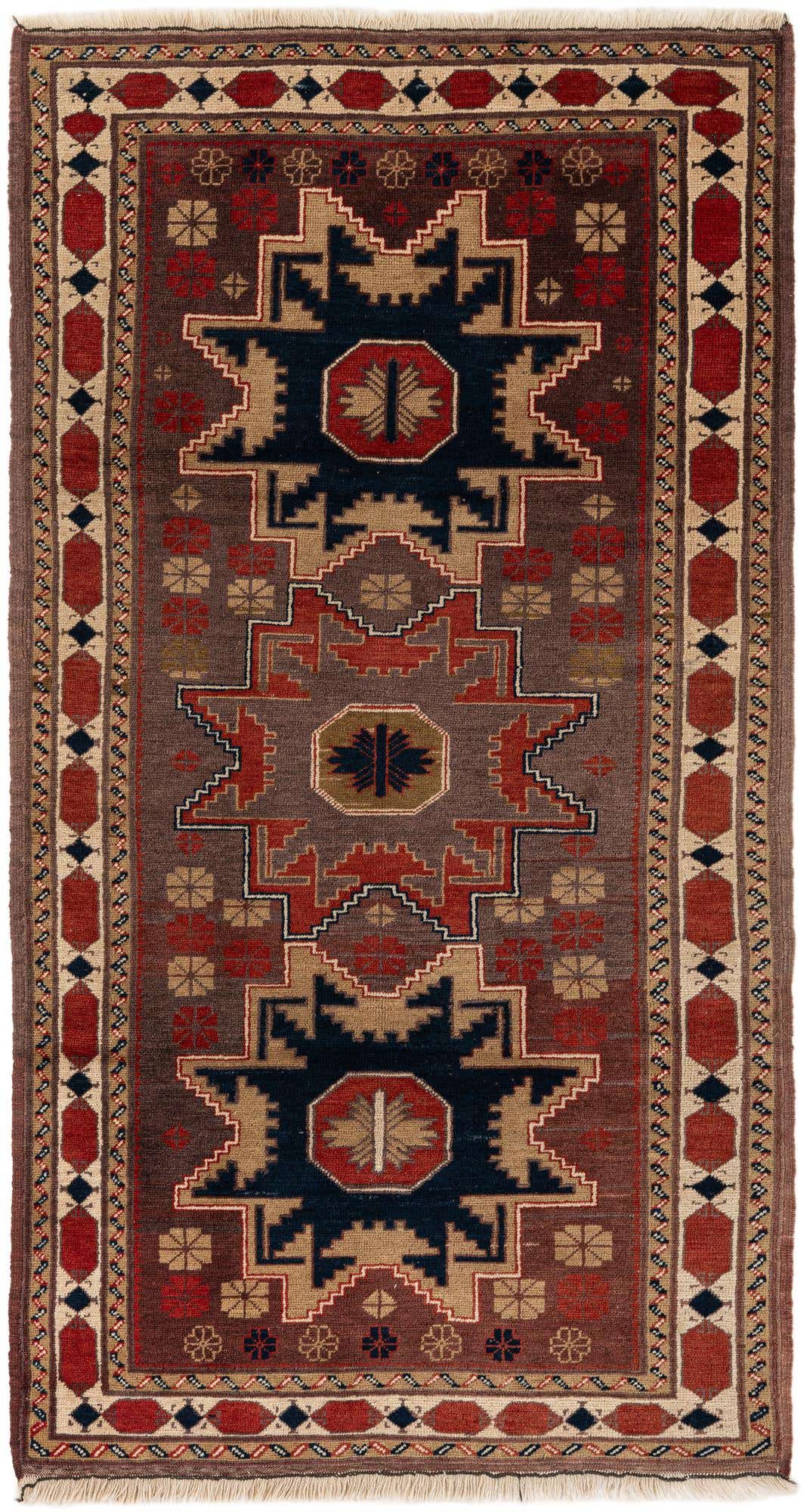 3' 7 x 6' 8 Hand Knotted Anatolian Wool Rug