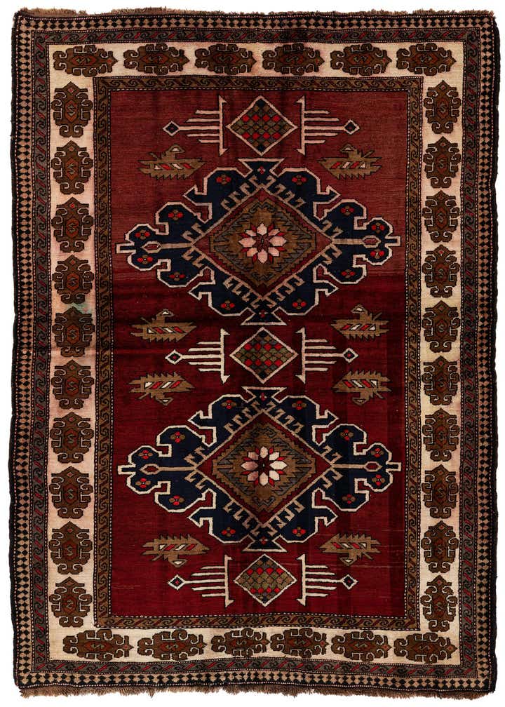 5' 5 x 7' 3 Hand Knotted Anatolian Oriental Wool Rug