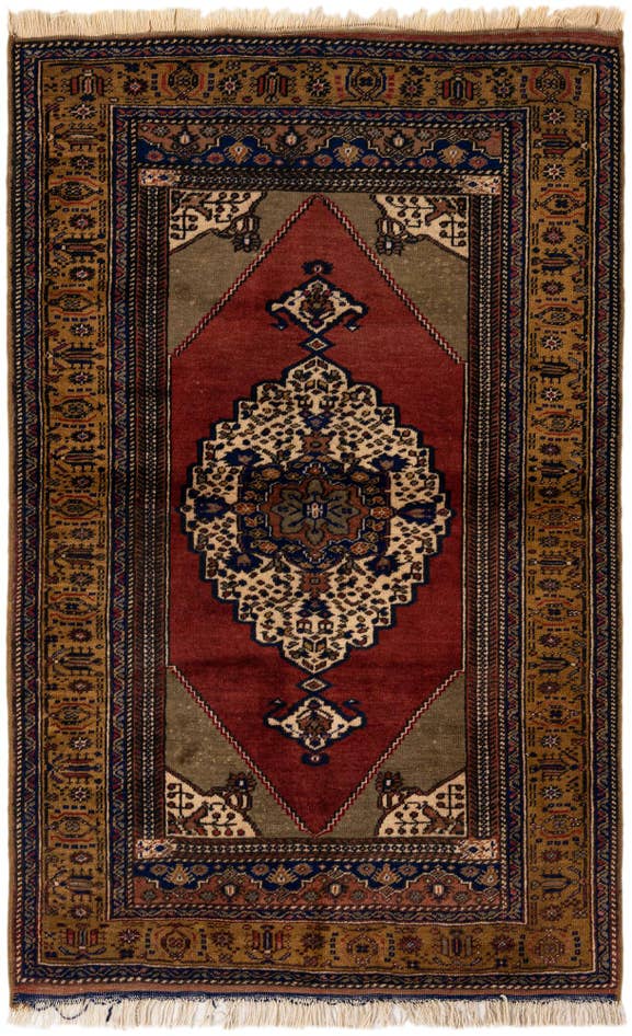 Detail image of 3' 7 x 5' 7 Hand Knotted Anatolian Wool Rug