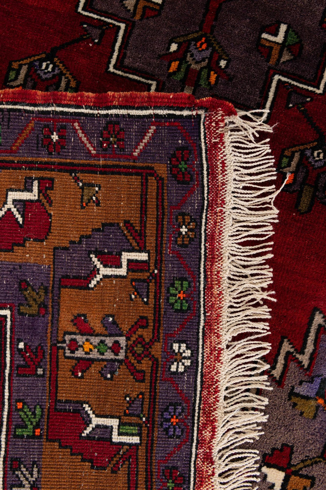 4' 3 x 8' 2 Hand Knotted Anatolian Wool Rug