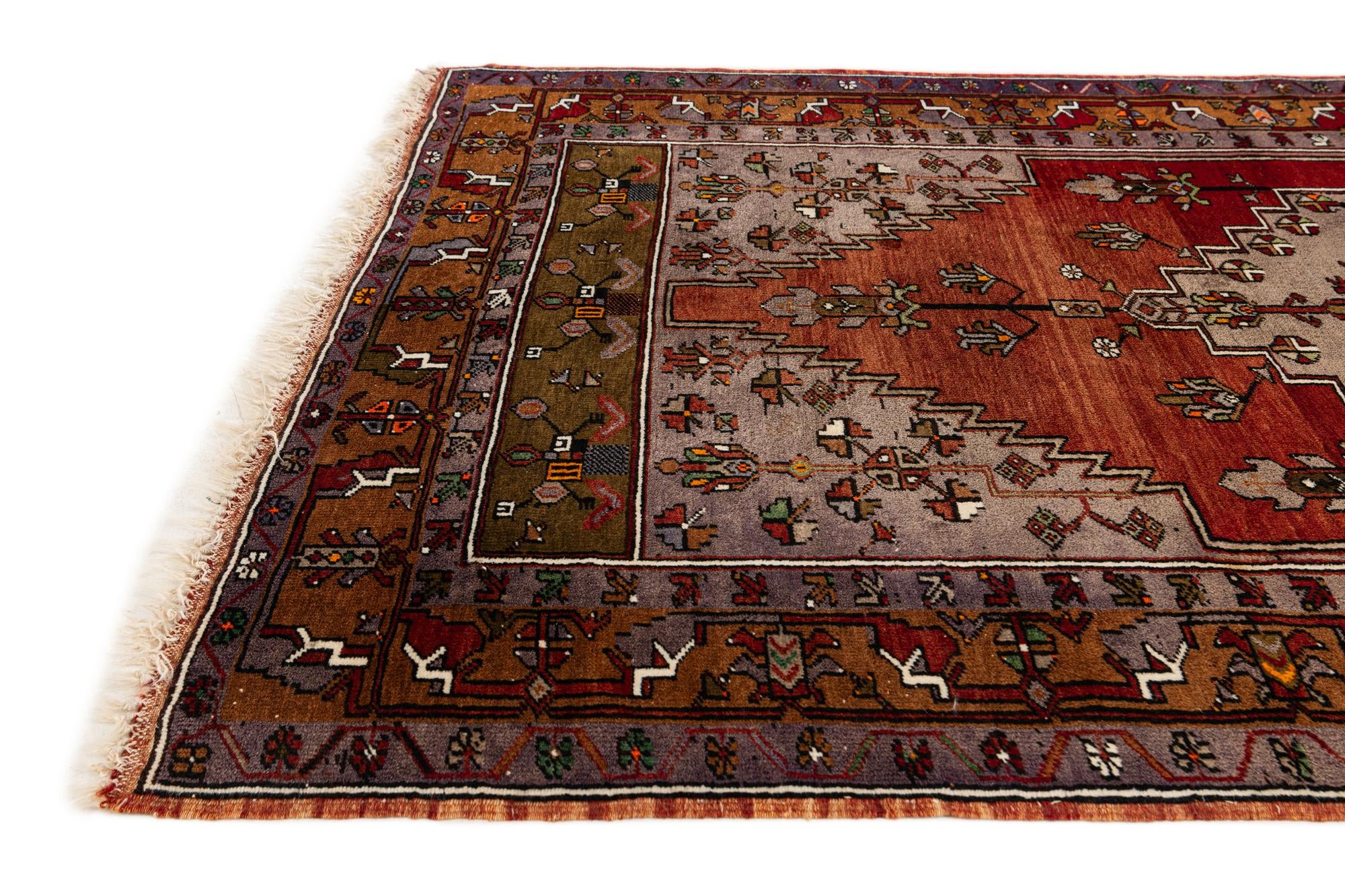 4' 3 x 8' 2 Hand Knotted Anatolian Wool Rug