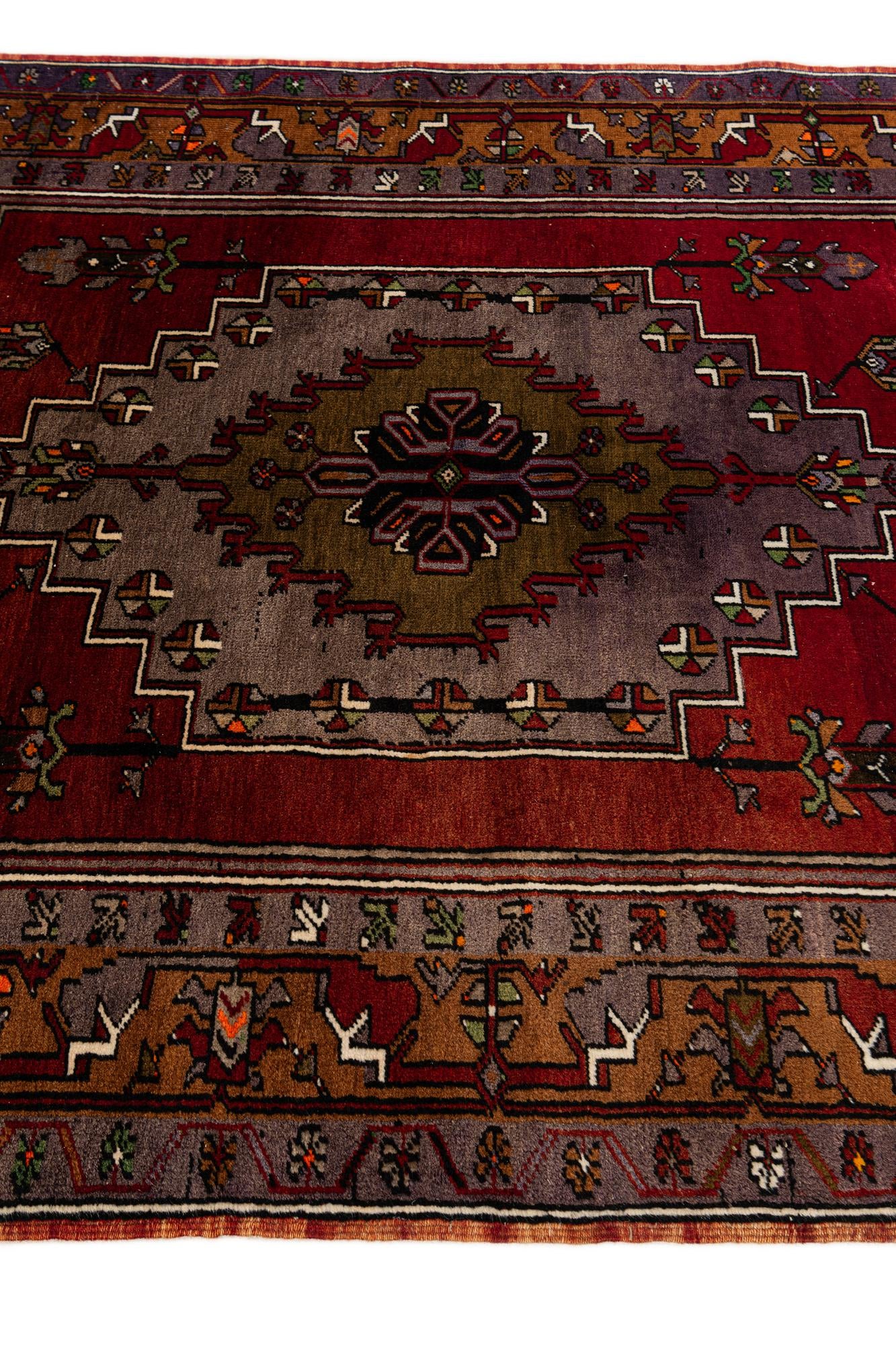 4' 3 x 8' 2 Hand Knotted Anatolian Wool Rug